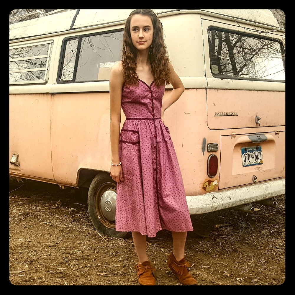 Backless Vintage Jessica McClintock Dress